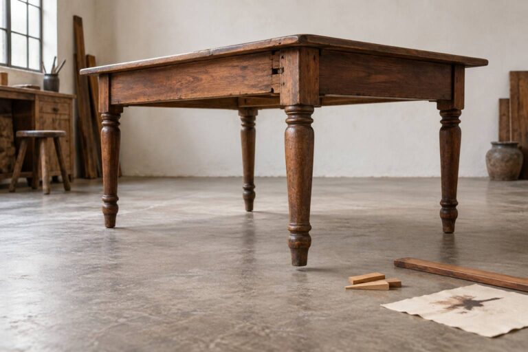 Gambe di un tavolo antico che ballano: da cosa dipende