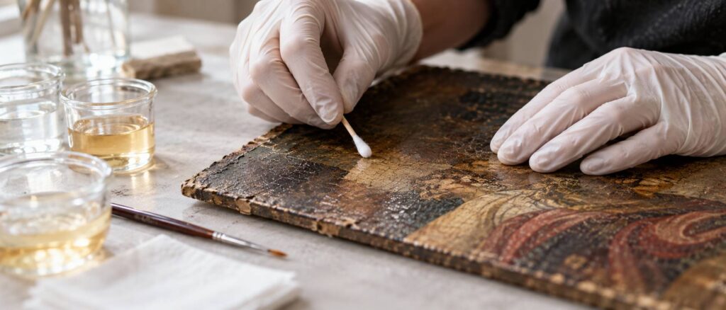Illustration de détail sur le sujet : Solventi nel restauro: perché la scelta cambia il risultato
